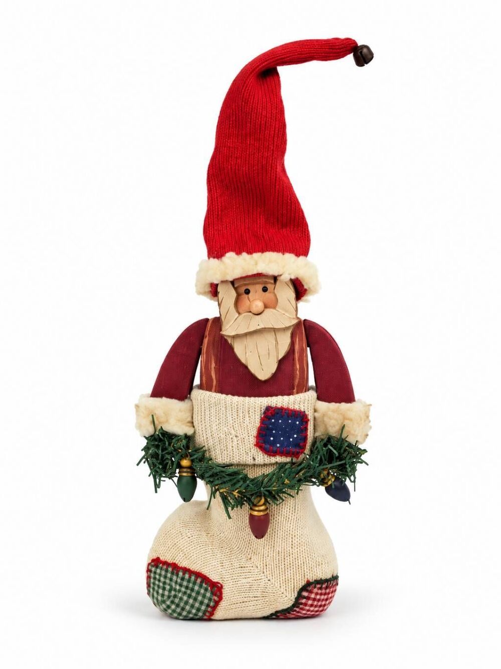 Wooden Santa Clause Christmas Holiday Ornament Decor